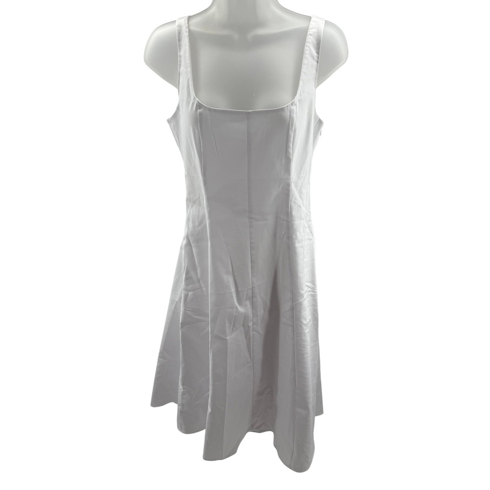 Club Monaco White Midi Dress Side Zipper Sleeveless Bridal Size 0 NEW MSRP 198‎